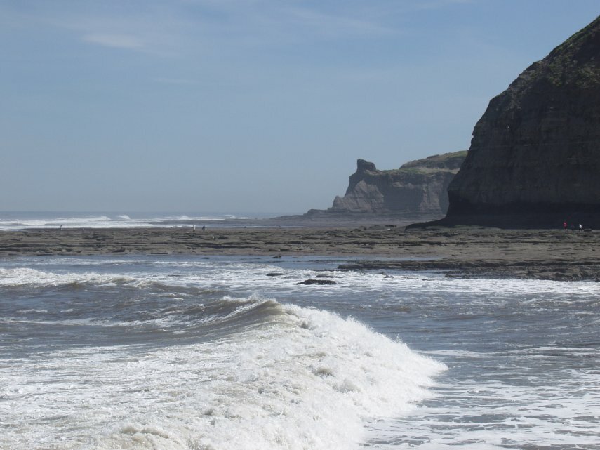 The Shore and Cliffs, Staithes, Yorkshire, England, Great Britain