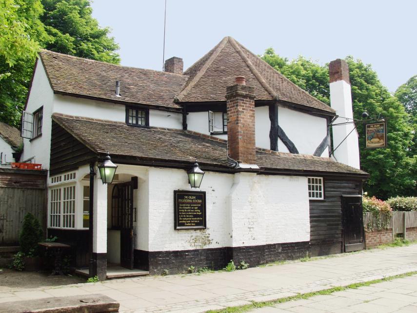 Ye Olde Fighting Cocks Inn, St. Albans, Hertfordshire, England, Great Britain