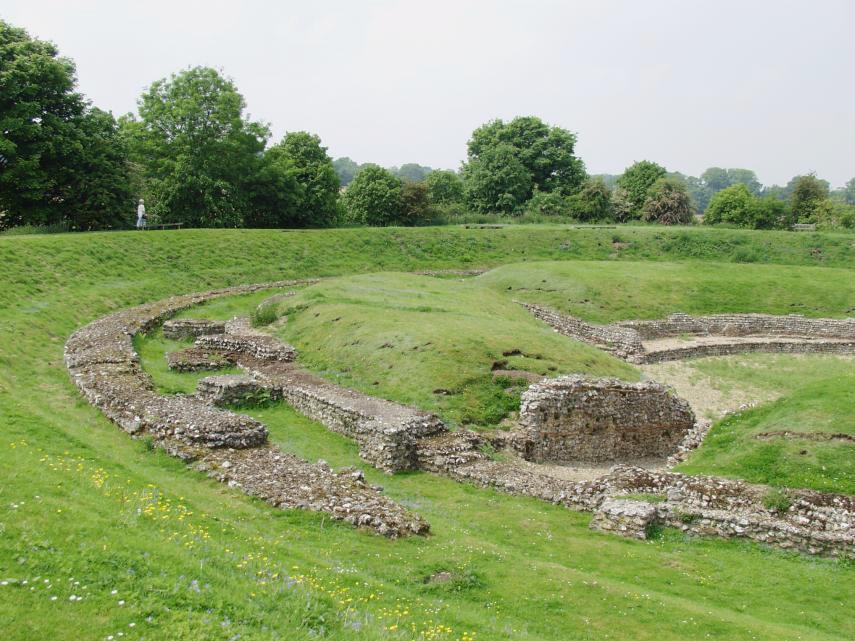 The Roman Theatre, St. Albans, Hertfordshire, England, Great Britain