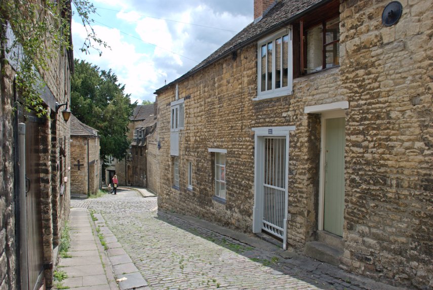 the Upper Part of Kings Mill Street, Stamford, Lincolnshire, England, Great Britain