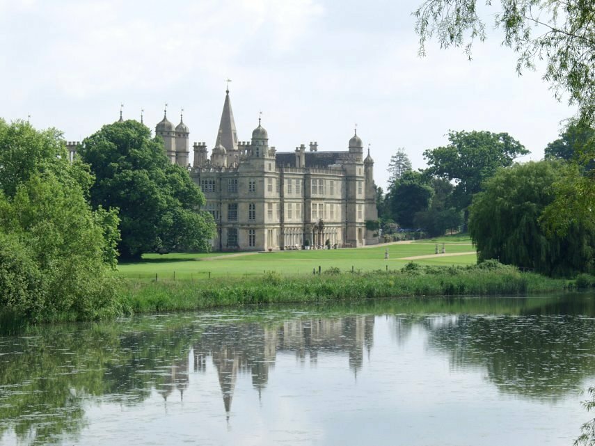Burghley House from the South-West, Stamford, Lincolnshire, England, Great Britain