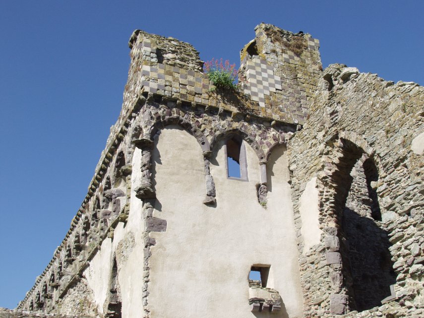 Chequered pattern, Bishop's Palace, St. David's, Pembrokeshire, Wales, Great Britain