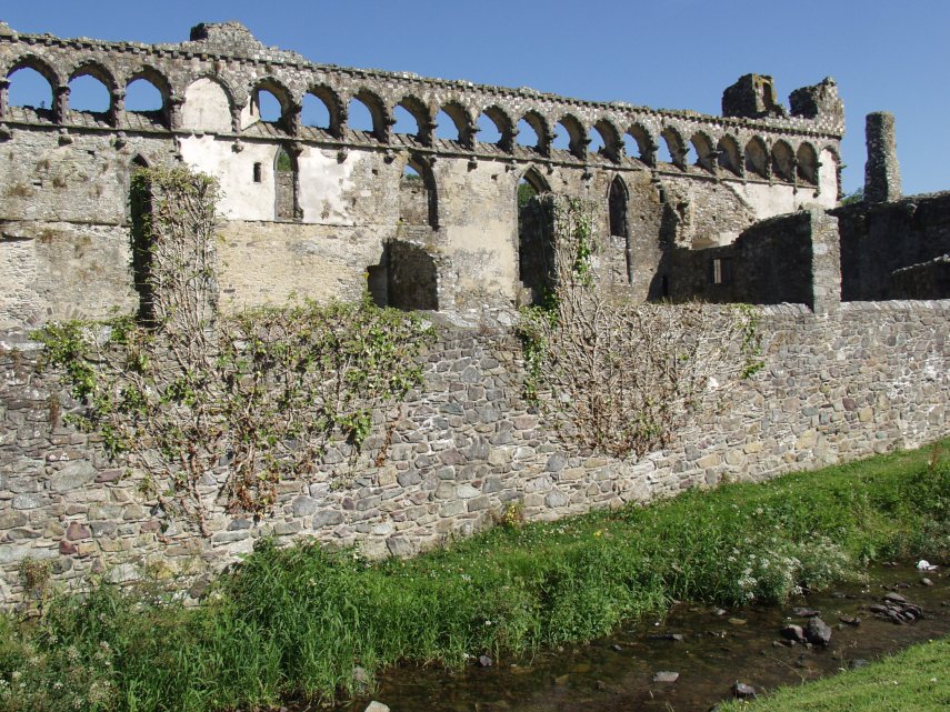 The Arcaded Parapet, Bishop's Palace, St. David's, Pembrokeshire, Wales, Great Britain