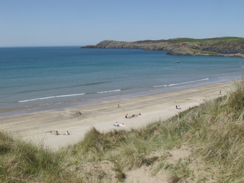 Scene of the beach, Whitesands, St. David's, Pembrokeshire, Wales