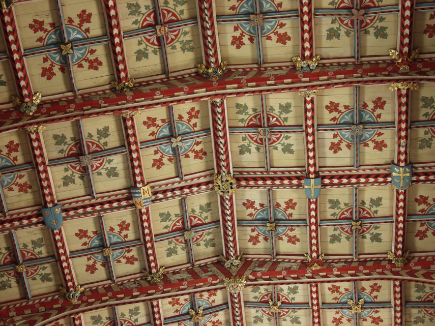 The Presbytery Roof, St. David's Cathedral, St. David's, Pembrokeshire, Wales, Great Britain