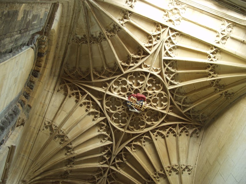 A Fan-vaulted Ceiling, St. David's Cathedral, St. David's, Pembrokeshire, Wales, Great Britain