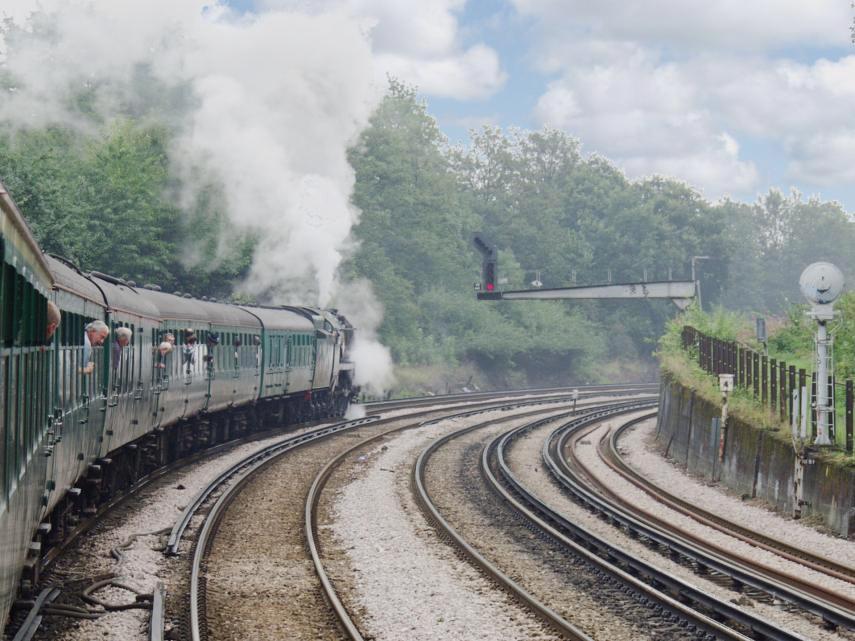 Steam Dreams Cathedrals Express - Stopped at red on the Canterbury run