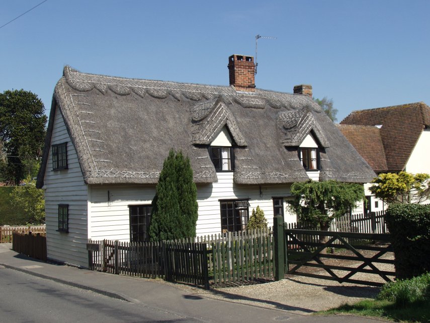 A Thatched Cottage, Stebbing, Essex, England, Great Britain
