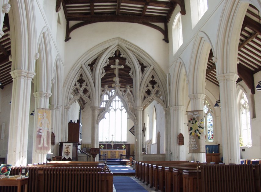 The Nave, Church of St. Mary the Virgin, Stebbing, Essex, England, Great Britain