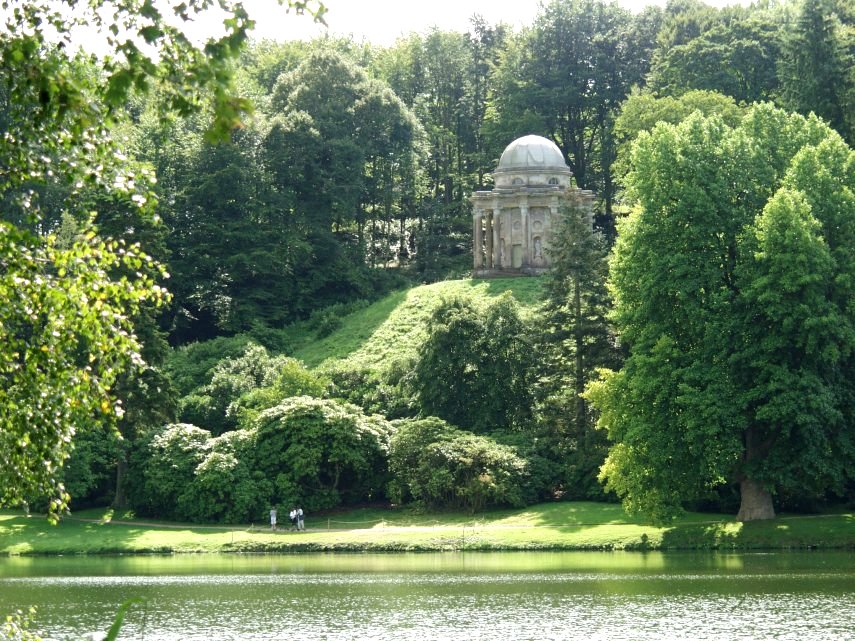 The Temple of Apollo, Stourhead Garden, Stourton, Wiltshire, England, Great Britain
