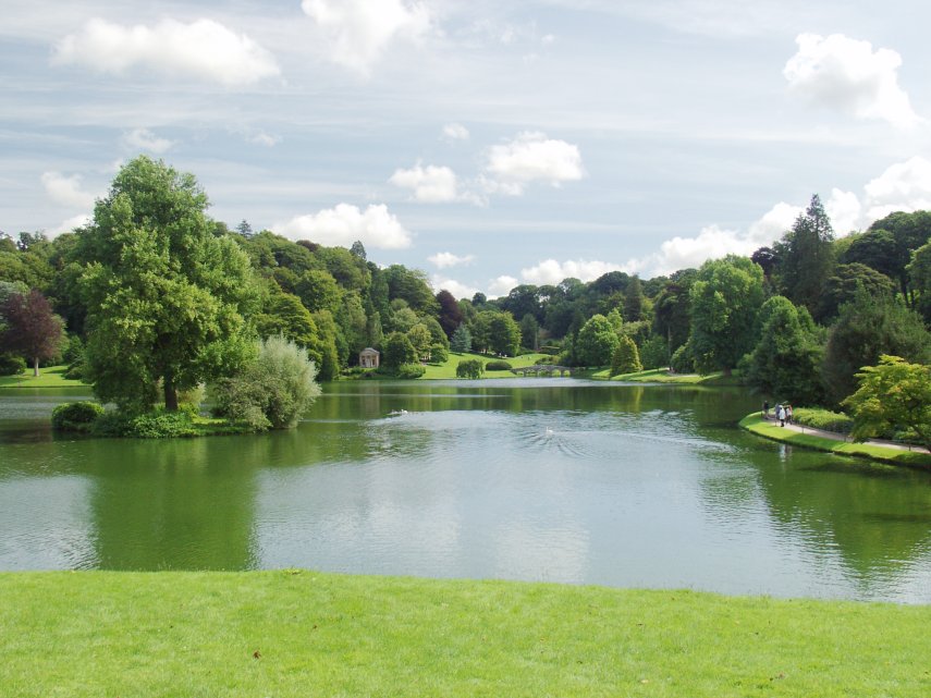 The Lake, Stourhead Garden, Stourton, Wiltshire, England, Great Britain