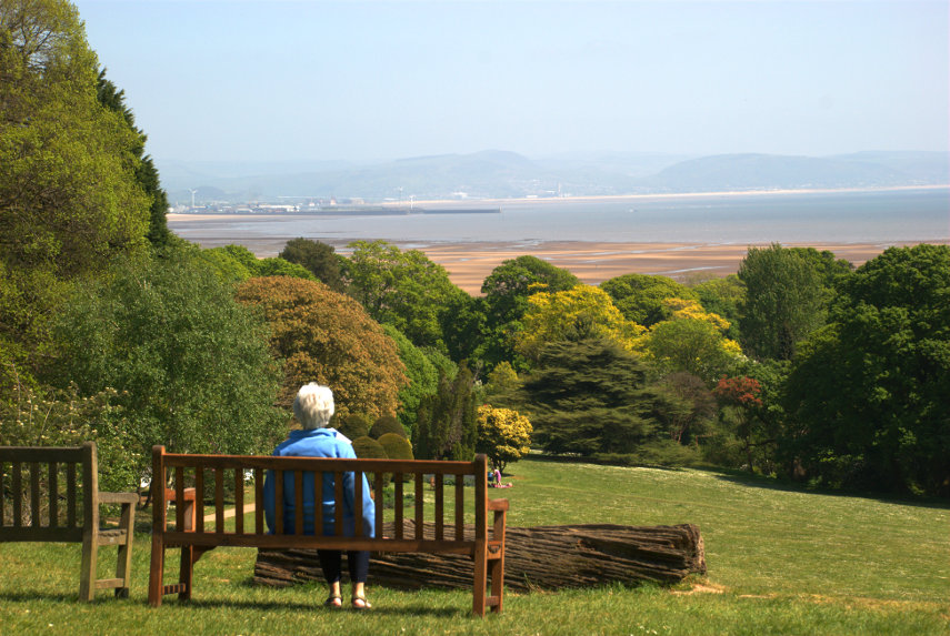 View of Swansea Bay from Clyne Gardens, Swansea, Glamorgan