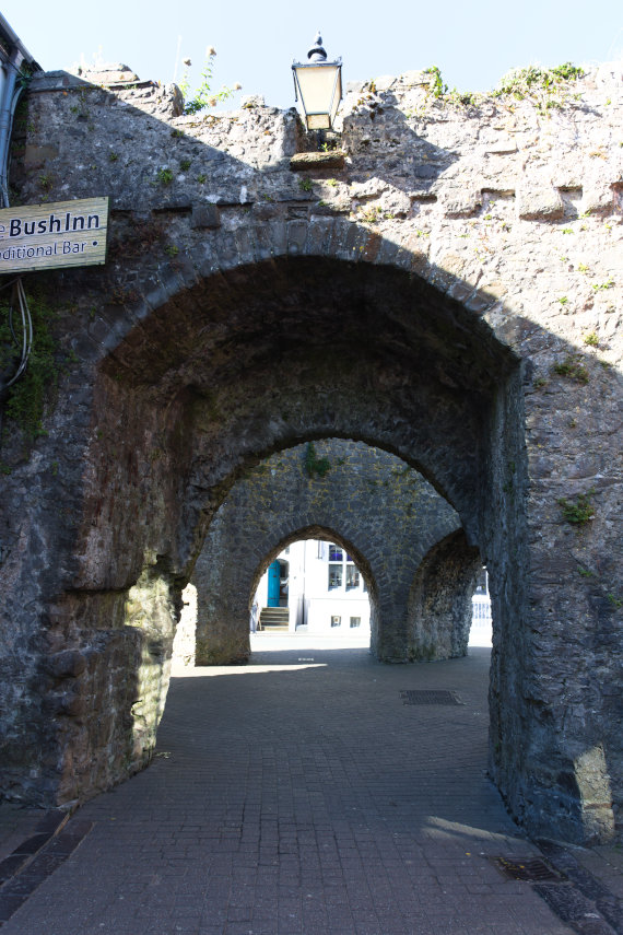 The interior of the Town Gate, Tenby