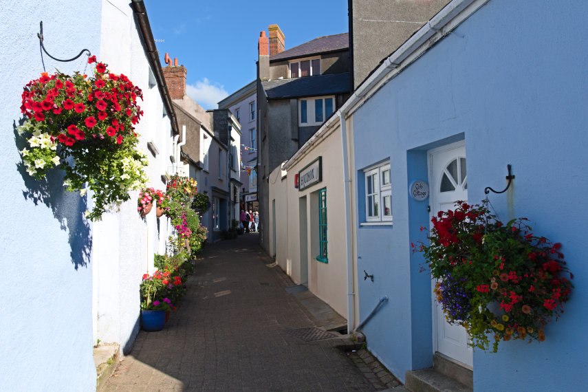 Cob Lane, Tenby, Pembrokeshire, Wales, Great Britain