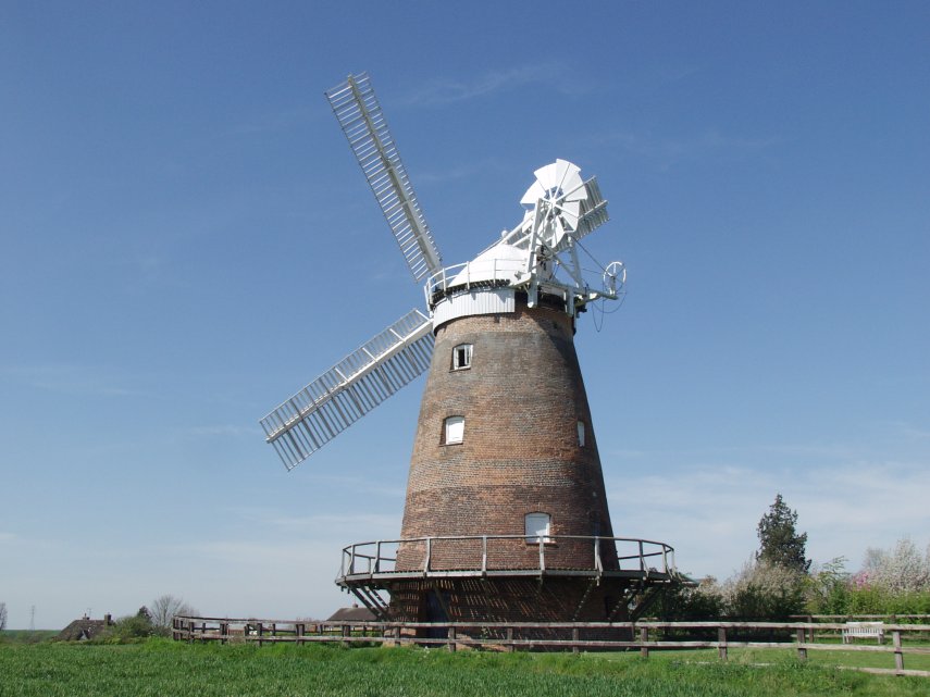 The rear of John Webb's Windmill, Thaxted, Essex, England, Great Britain