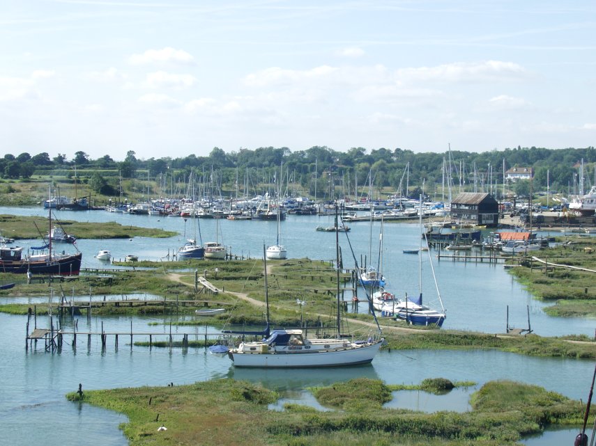 The view from inside the Light Tower, Trinity, Tollesbury, Essex, England, Great Britain