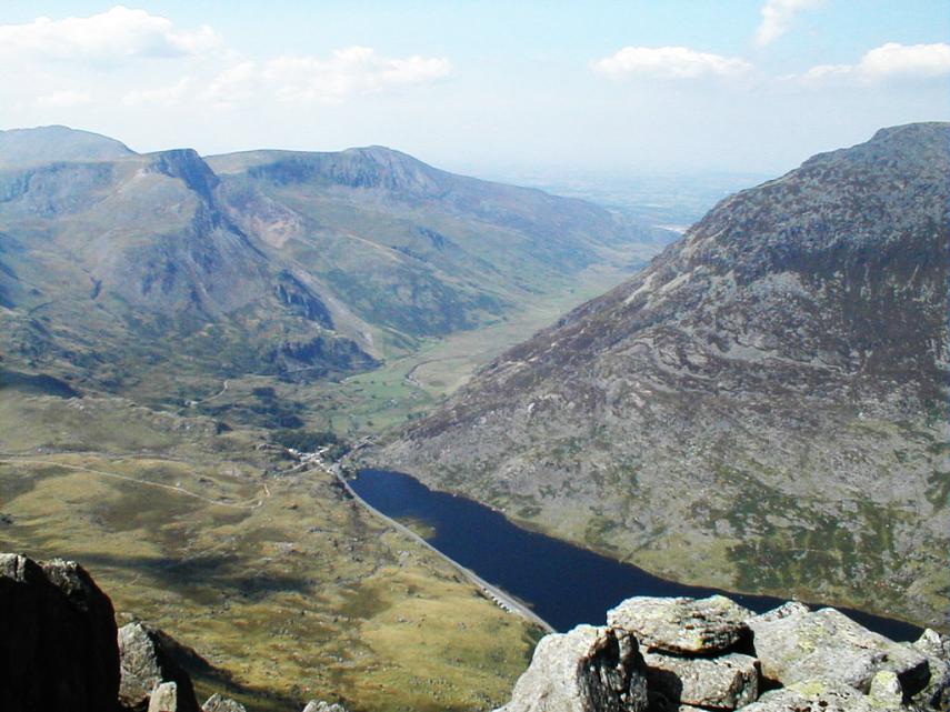 The view from the top of Tyfan, Caernarfonshire, Wales, Great Britain