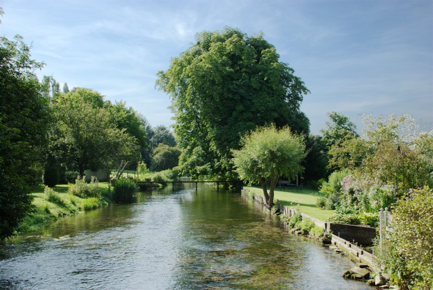 The River Anton, Upper Clatford, Andover, Hampshire, England, Great Britain