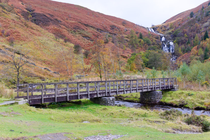 The bridge over the river, Lake Vyrnwy, Mongomeryshire