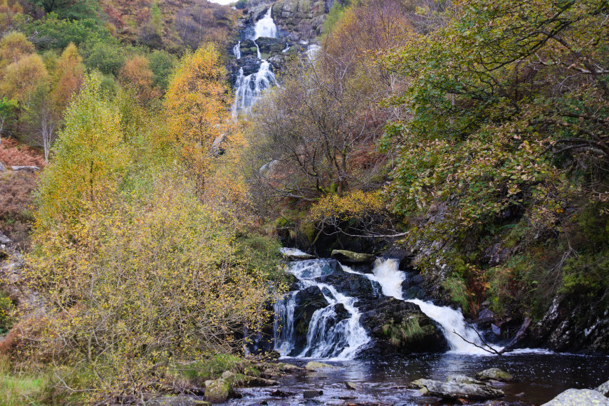 The foot of the waterfall, Lake Vyrnwy, Mongomeryshire