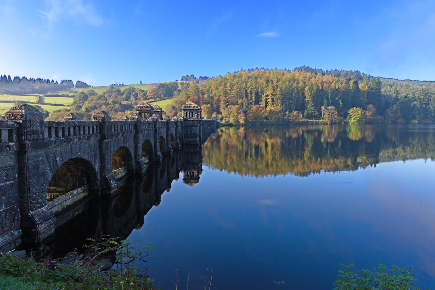 A morror-like Lake Vyrnwy, Mongomeryshire