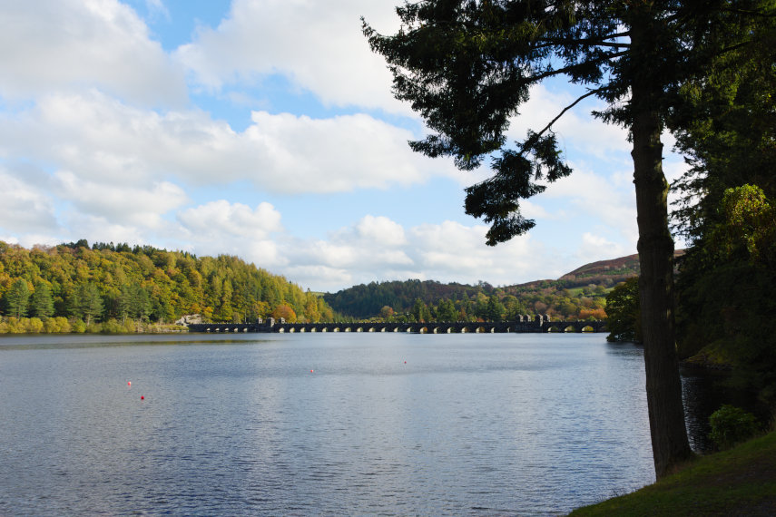 The Dam from the western shore, Lake Vyrnwy, Mongomeryshire
