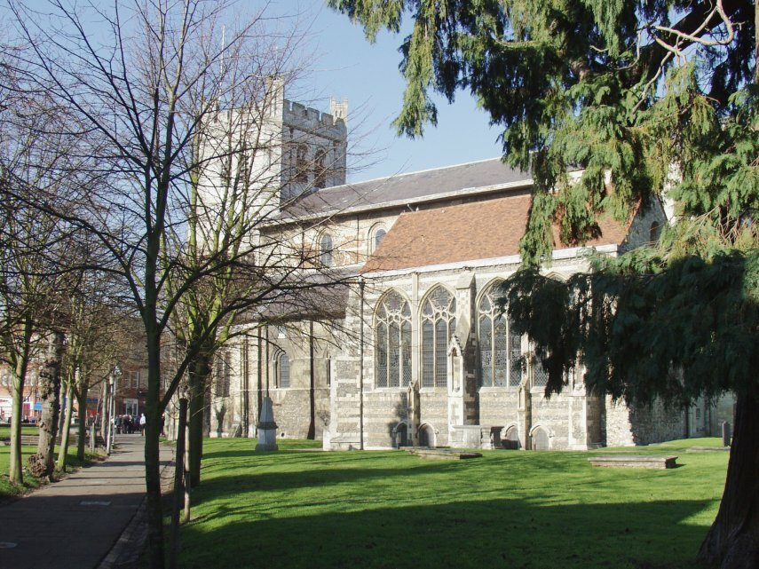 The Church of the Holy Cross and St. Lawrence, Waltham Abbey, Essex, England, Great Britain