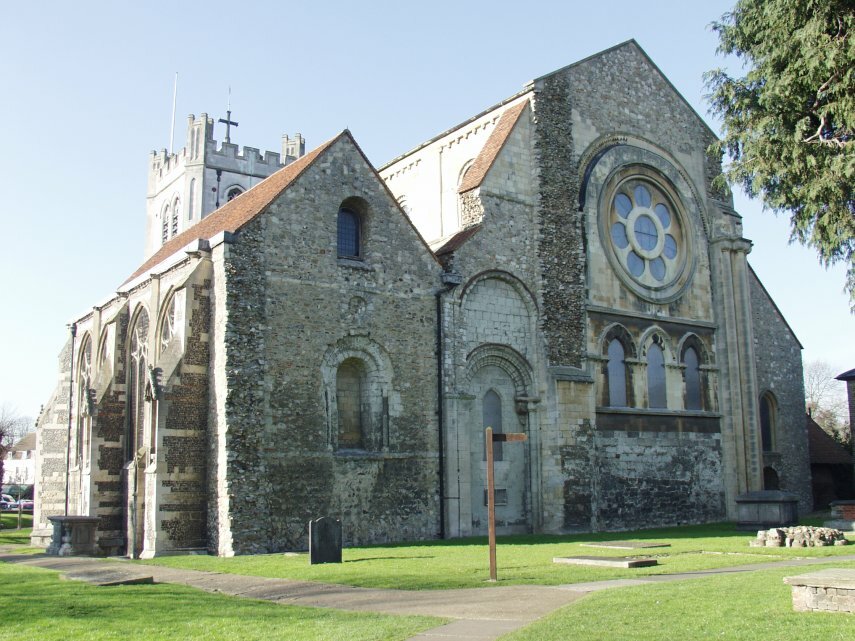 The East End, Church of the Holy Cross and St. Lawrence, Waltham Abbey, Essex, England, Great Britain
