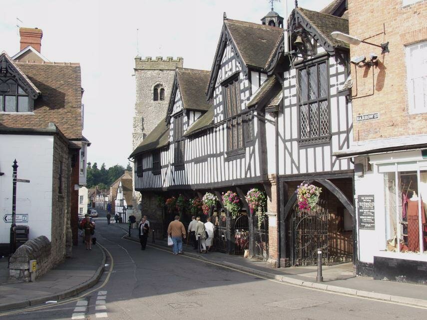 The 16th Century Guildhall, Much Wenlock, Shropshire, England, Great Britain