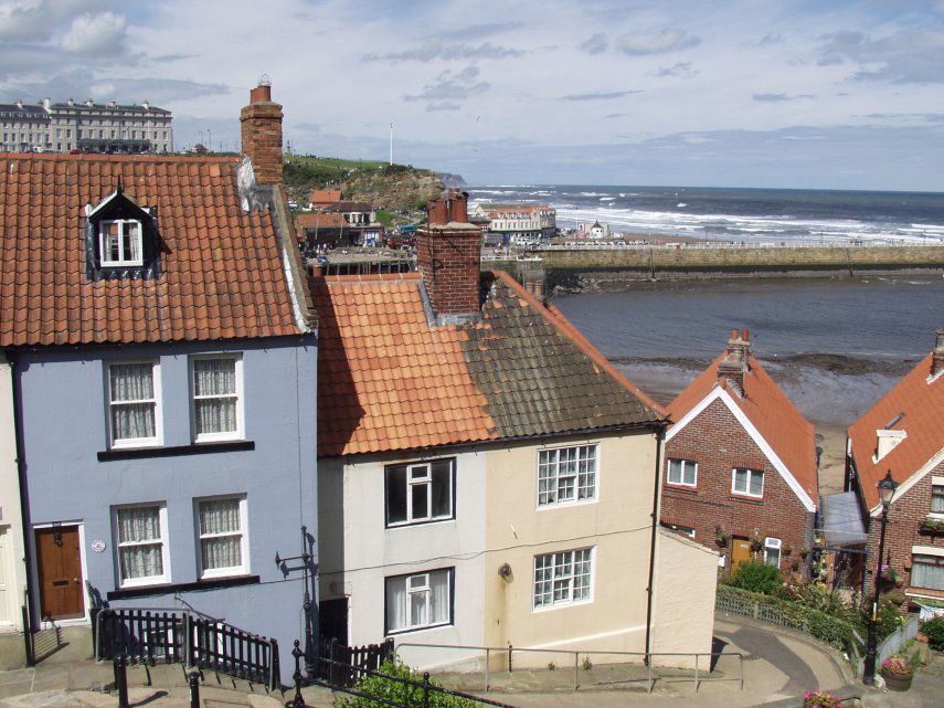 The Old Town looking West, Whitby, Yorkshire, England, Great Britain