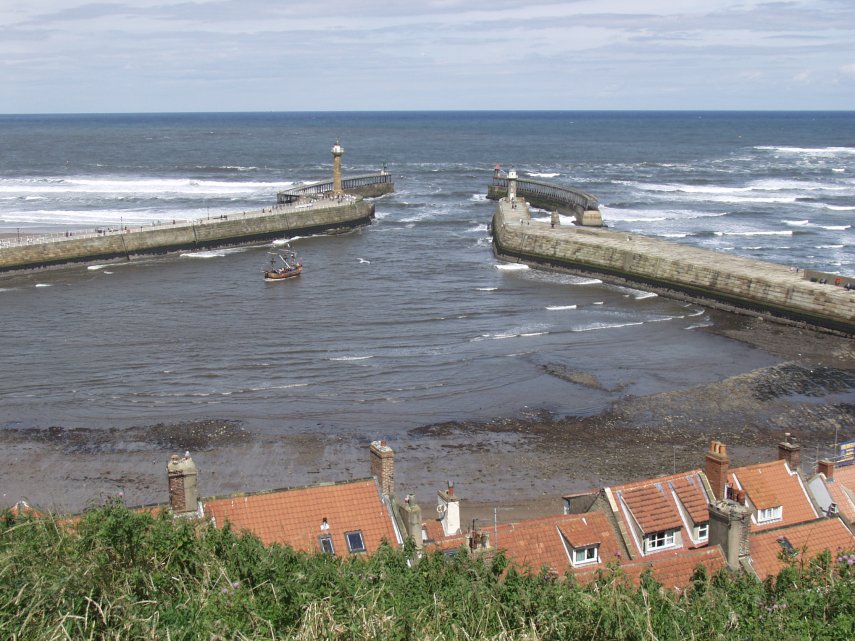 The Harbour Entrance, Whitby, Yorkshire, England, Great Britain