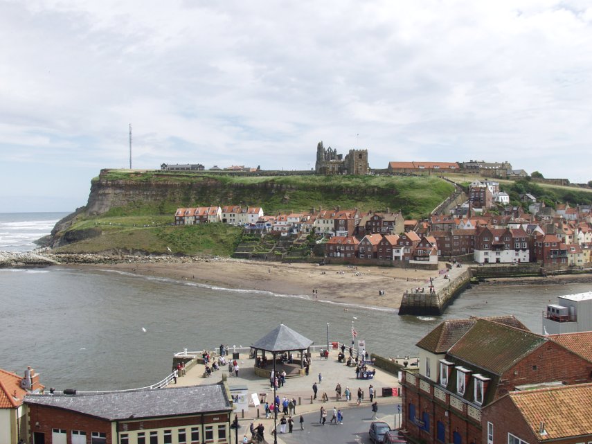 View of East Whitby, Whitby, Yorkshire, England, Great Britain
