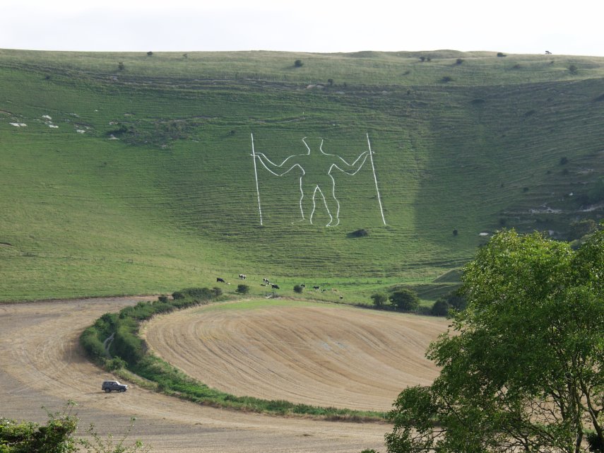 The Wilmington Long Man, Windover Hill, Alfriston, Sussex, England, Great Britain