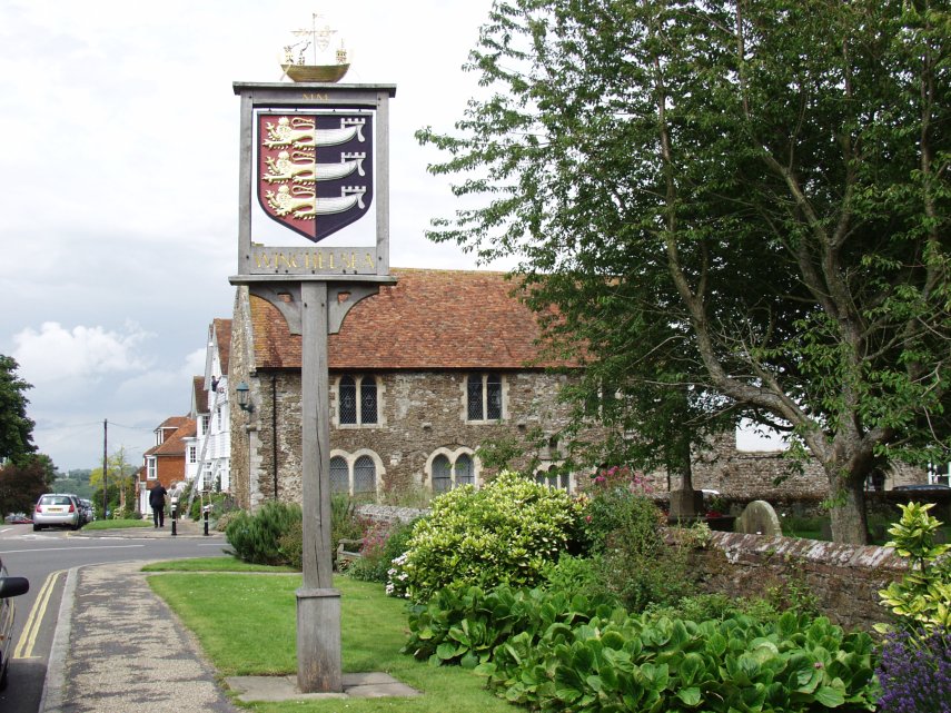 The Town Sign, Winchelsea, Rye, Sussex, England, Great Britain