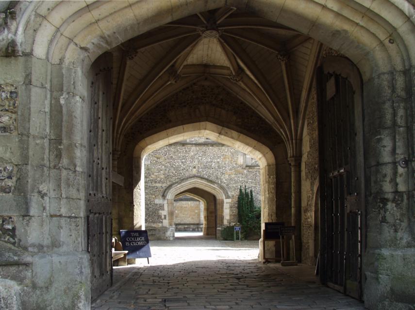 The Entrance to Winchester College, Winchester, Hampshire, England, Great Britain