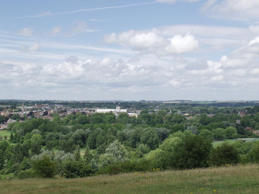 View of Winchester Cathedral, Winchester, Hampshire, England