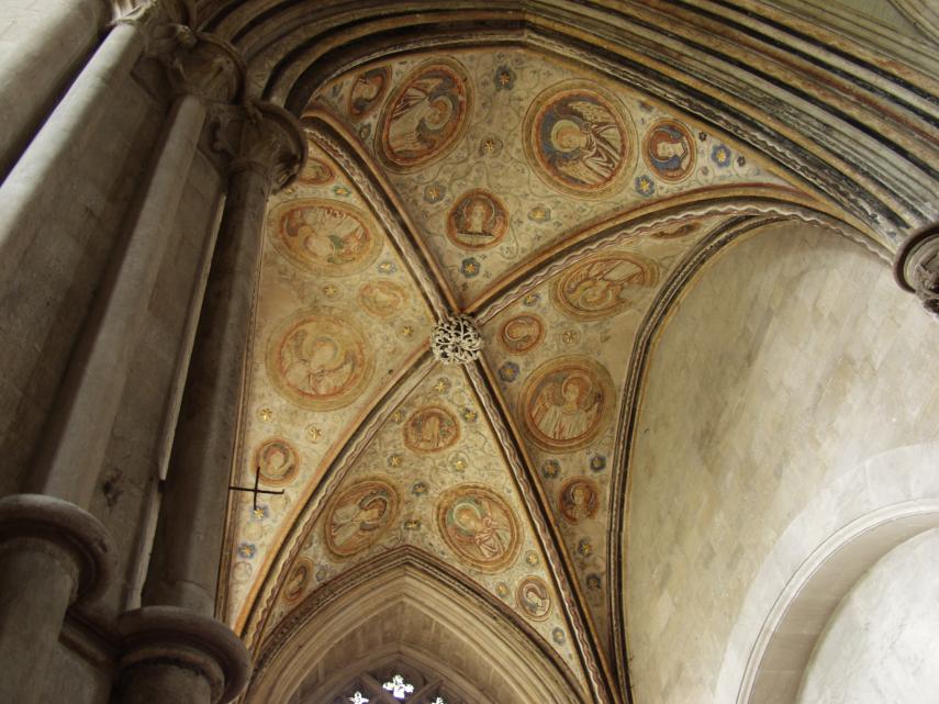 Guardian Angel Chapel Ceiling, Winchester Cathedral, Winchester, Hampshire, England, Great Britain