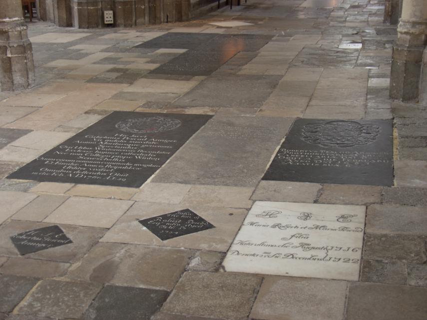 Tombs in the North Aisle, Winchester Cathedral, Winchester, Hampshire, England, Great Britain
