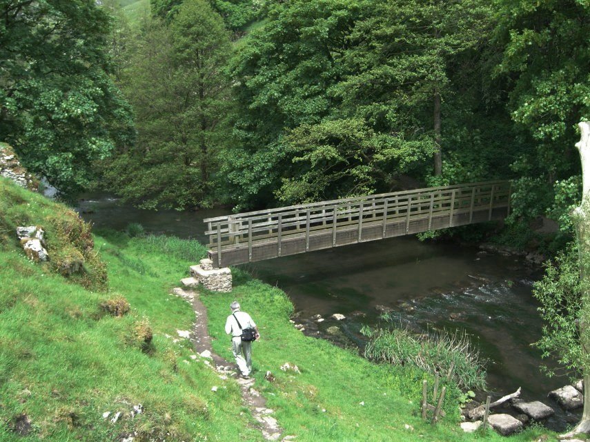 The Gypsy Bank Bridge, Wolfscote Dale, Derbyshire, England, Great Britain