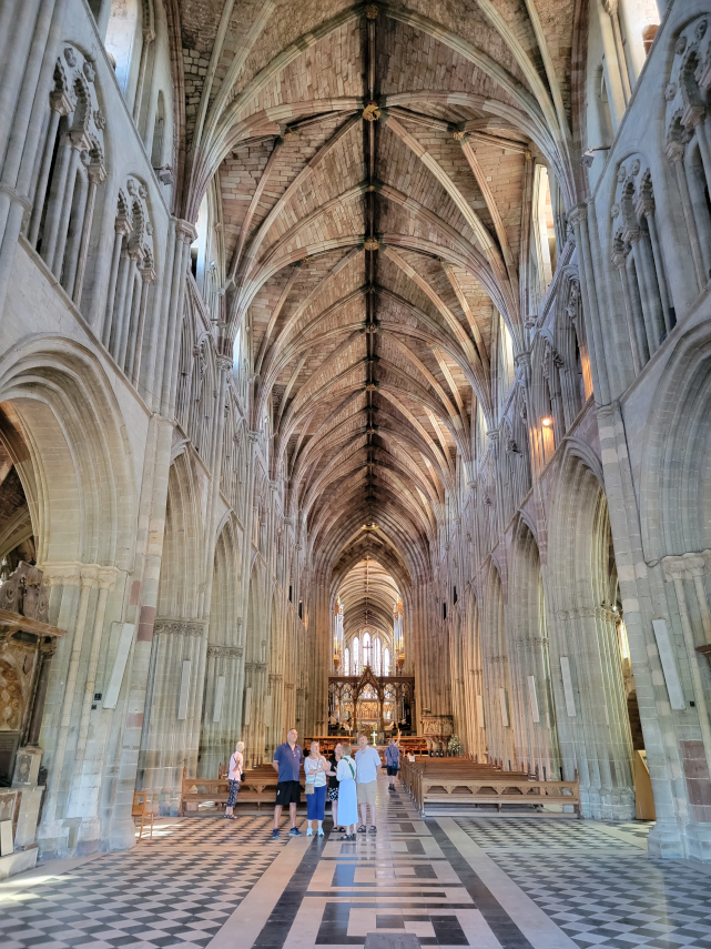 The Nave, Worcester Cathedral, Worcester, Worcestershire, England, Great Britain