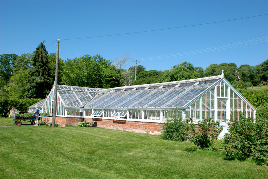A large Greenhouse, Croft Castle, Yarpole, Herefordshire, England, Great Britain