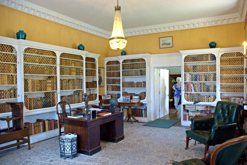 The Library, Croft Castle, Yarpole, Herefordshire, England, Great Britain