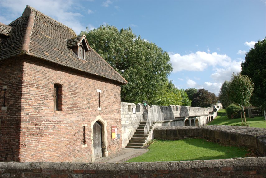 The Red Tower and City Wall, York, Yorkshire, England, Great Britain