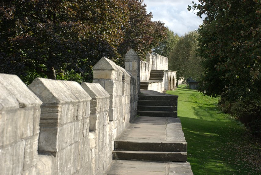 Part of the City Wall, York, Yorkshire, England, Great Britain