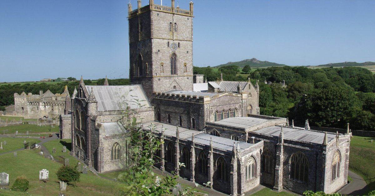Panorama of St. David's Cathedral, St. David's, Pembrokeshire, Wales