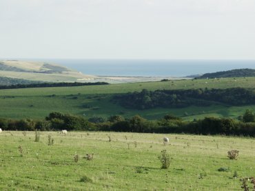 Cuckmere Haven from the South Downs, Sussex, England