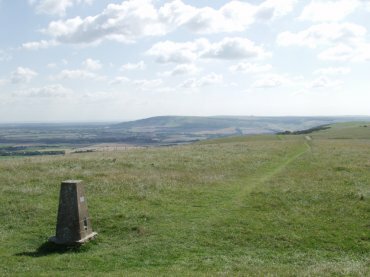 The view from Firle Beacon, Sussex, England