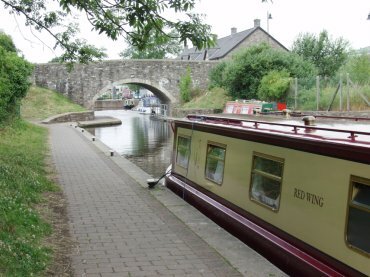 The Brecon and Monmouth Canal, Brecon, Brecknockshire, Wales
