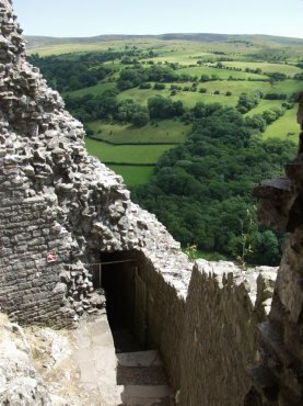 View of Carreg Cennen Castle, Carmarthenshire, Wales