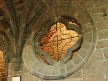 View of a window, Chester Cathedral, Chester, Cheshire, England